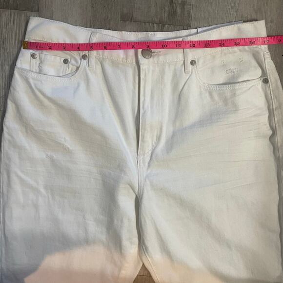 NWT Loft High Rise Slim Pocket Boyfriend Jeans in White Sz 10/30 - Picture 5 of 14